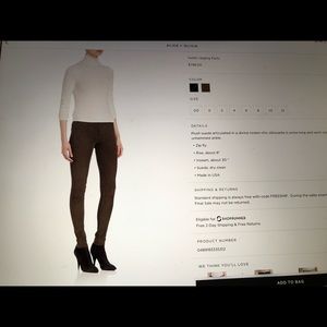 Alice and Olivia brown suede leggings